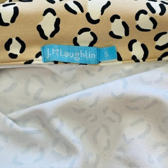 J. McLaughlin Catalina Cloth Stretch Jersy Animal Print A-Line Shirt Dress Small - Picture 6 of 7